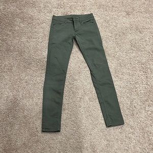 H&M green skinny jeans